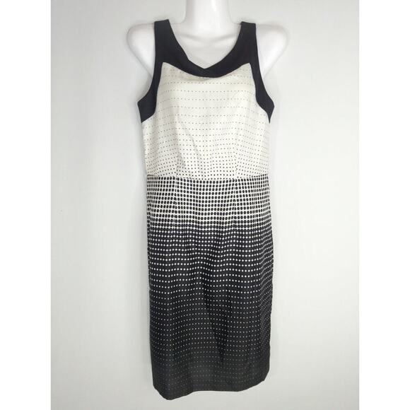 The Limited Black White Polka Dot Sheath Midi Dress Women Sz. 4 NWT Pin-up Retro - Picture 1 of 9